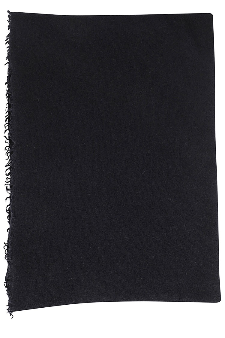 Faliero Sarti Adriel Cashmere Scarf With Frayed Edges In Black