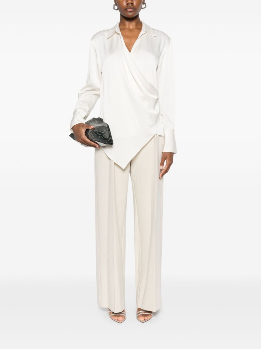 Patrizia Pepe Light Beige Tailored Pants In Neutrals