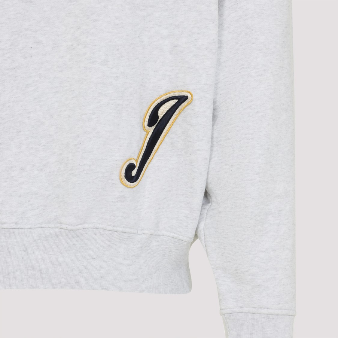 Jacquemus Men Grey Varsity Embroidery Hoodie In White