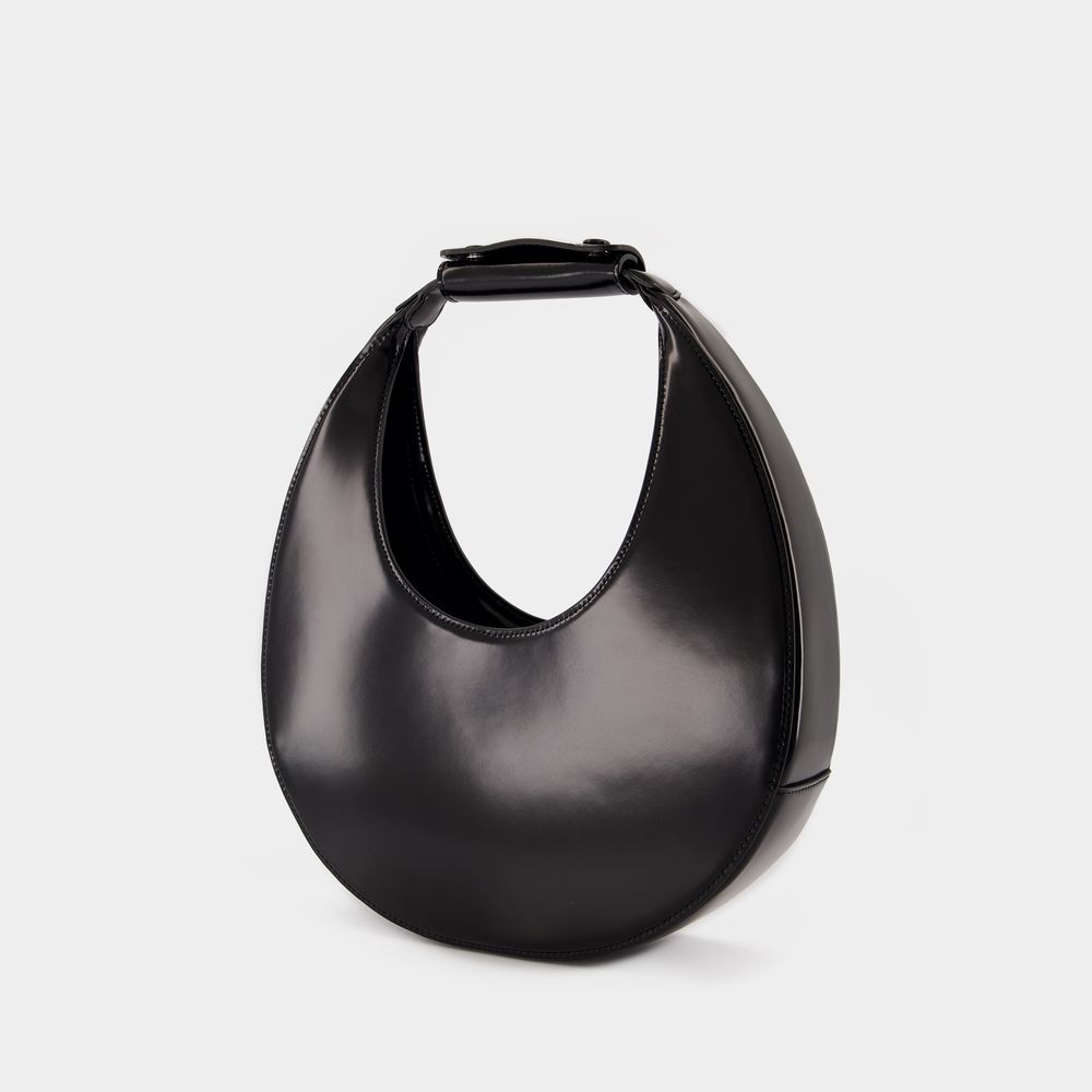 Shop Staud Moon Shoulder Bag - Leather - Black