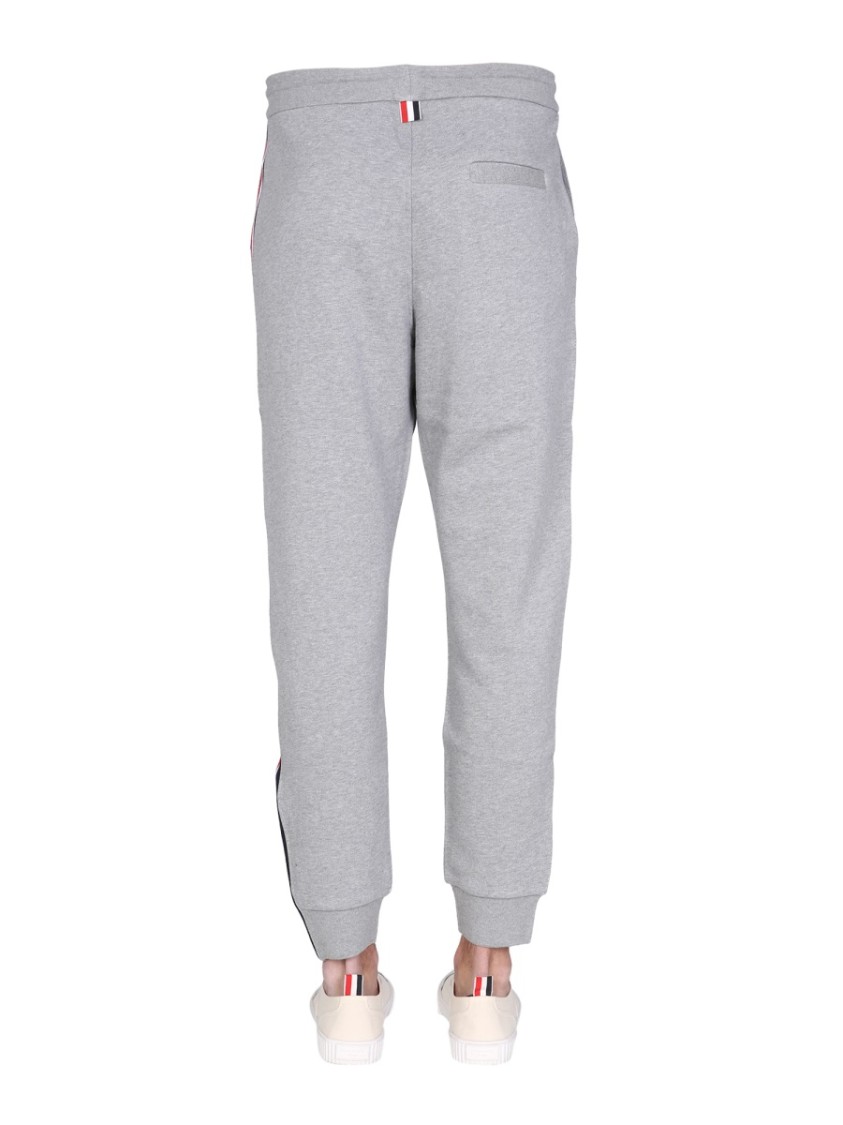 Thom Browne Gray Classic 4-bar Jersey Loopback Sweatpants