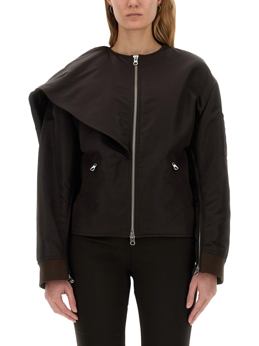 ブルゾン Courreges Bow Neck Bomber Jacket Courrèges Bow Neck Bomber Jacket in Brown | THE LIST
