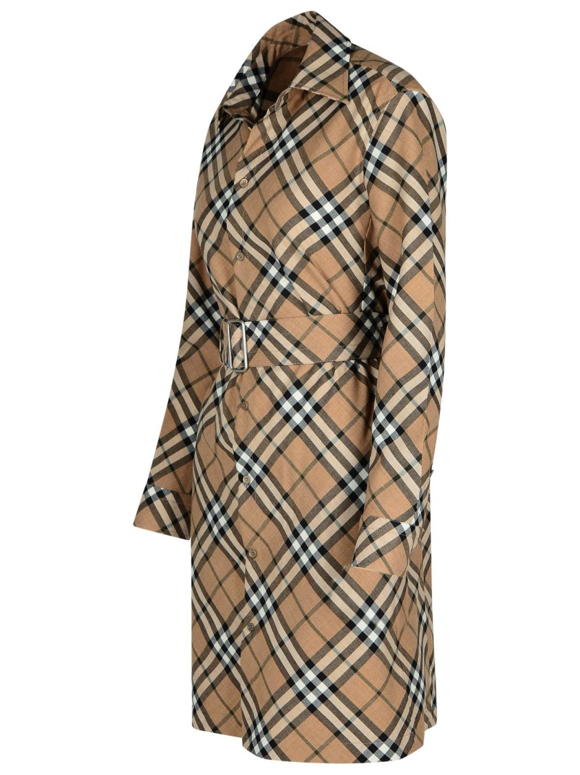 オールインワン・サロペット Burberry Check' Dress In Beige Wool Blend Burberry Check' Dress In Beige Wool Blend Mini | THE LIST