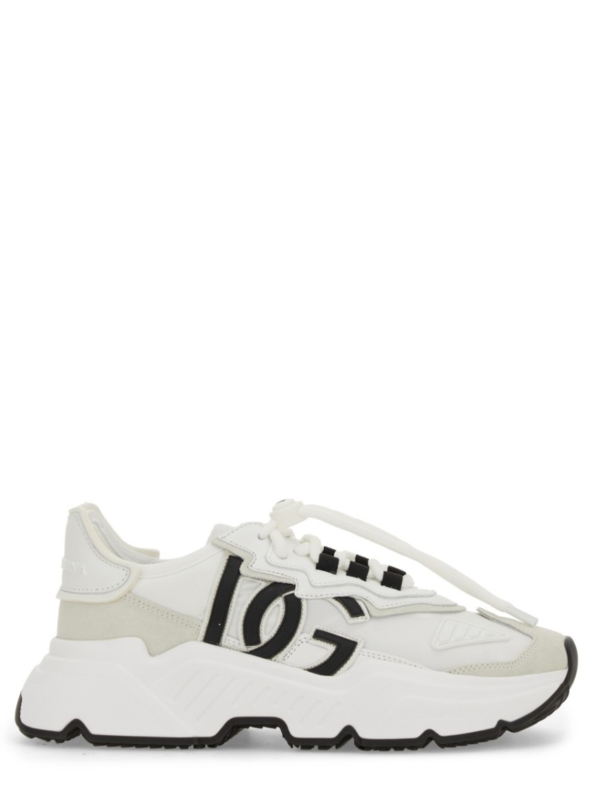 Dolce & Gabbana Woman Multicolor Fabric And Leather Daymaster Sneakers