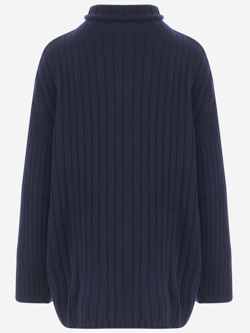 Aspesi Ribbed Turtleneck Sweater In Black