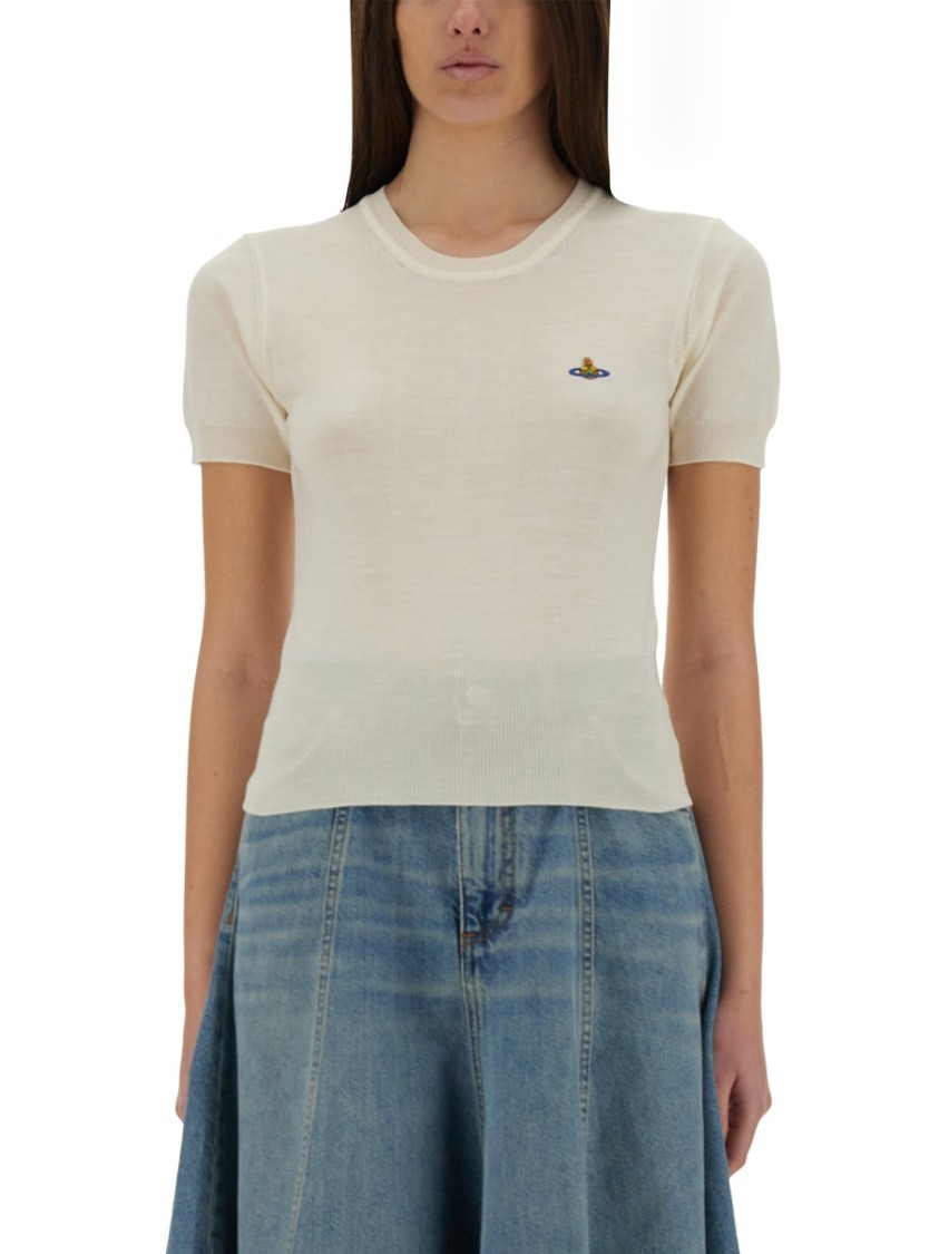 Shop Vivienne Westwood "bea" Top In Neutrals