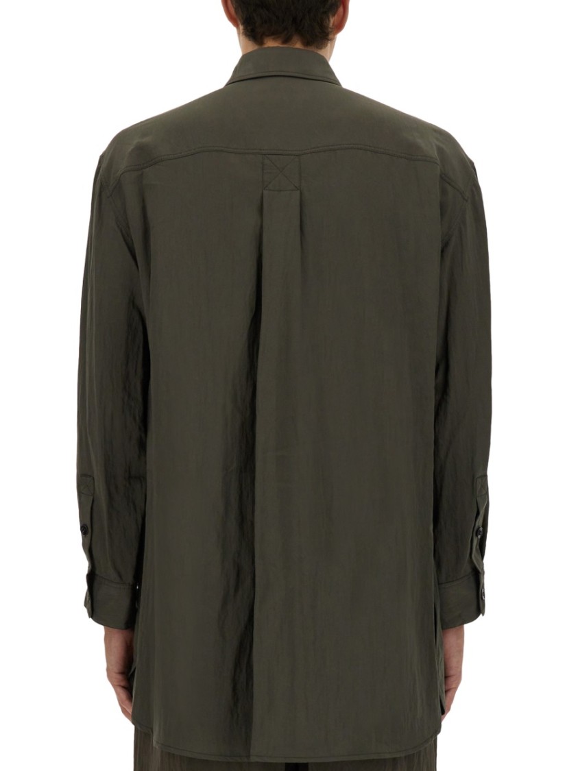 Lemaire Relaxed Fit Utility Overshirt In Gray
