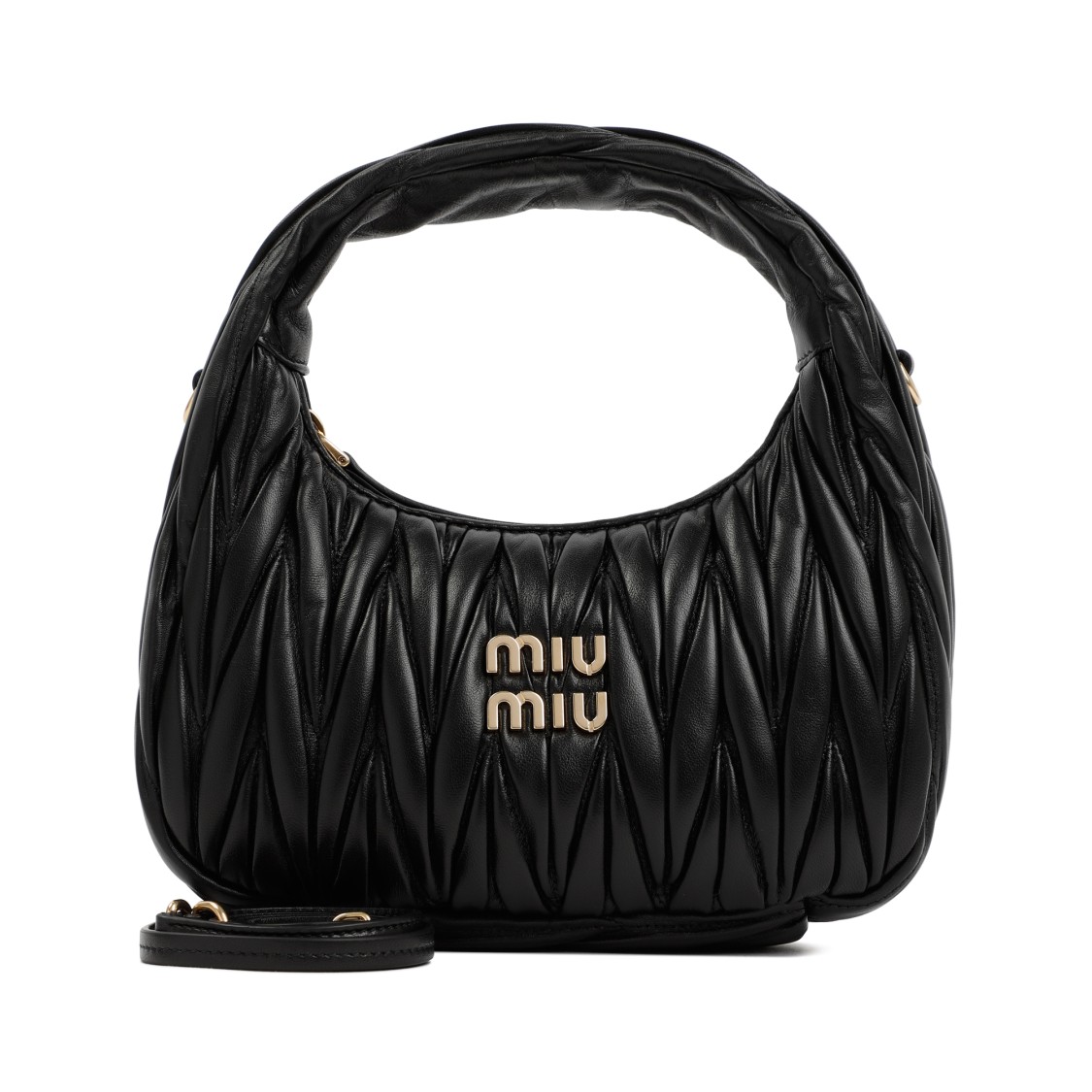 Miu Miu Black Wander Matelass Mini Shoulder Bag