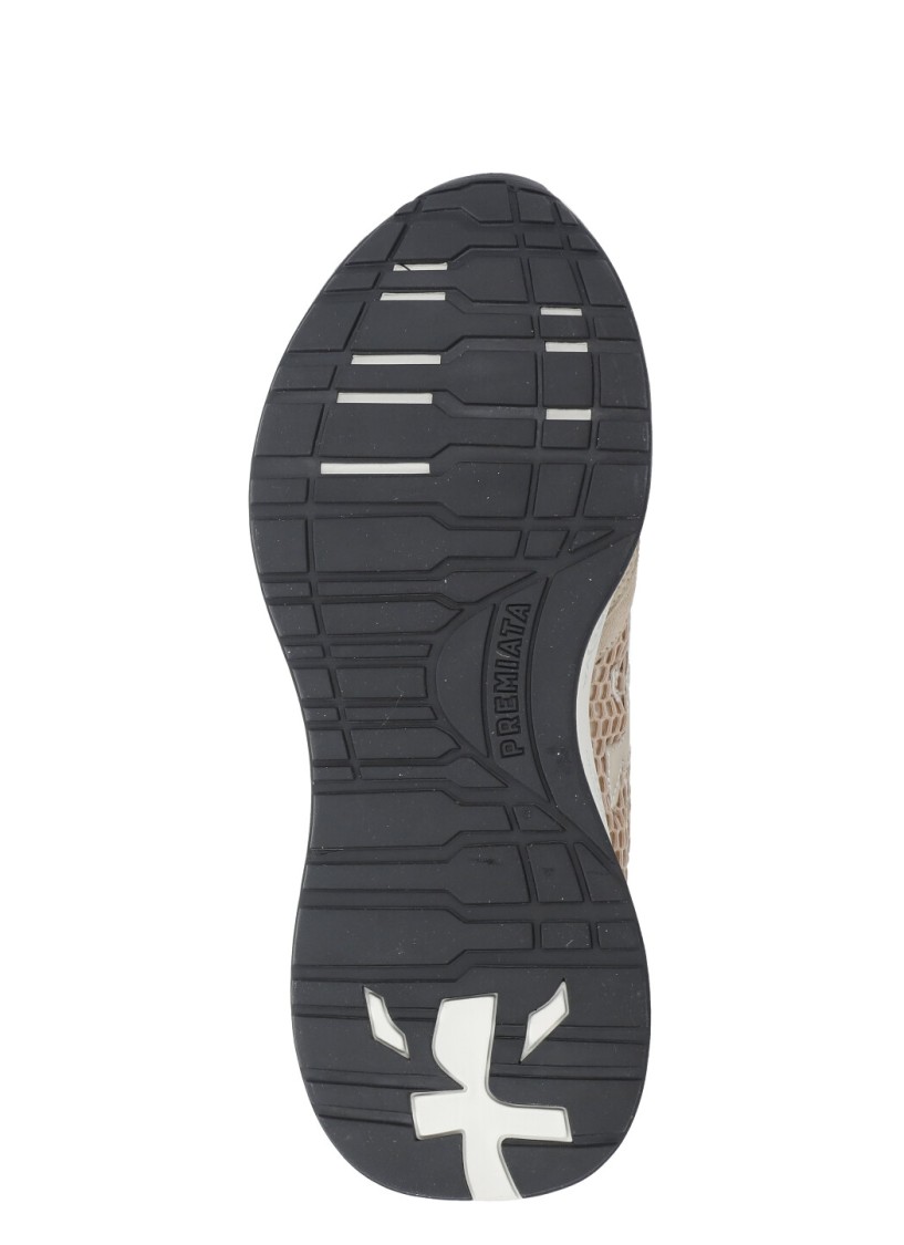 Premiata Low Top Sneakers With Mesh And Metallic