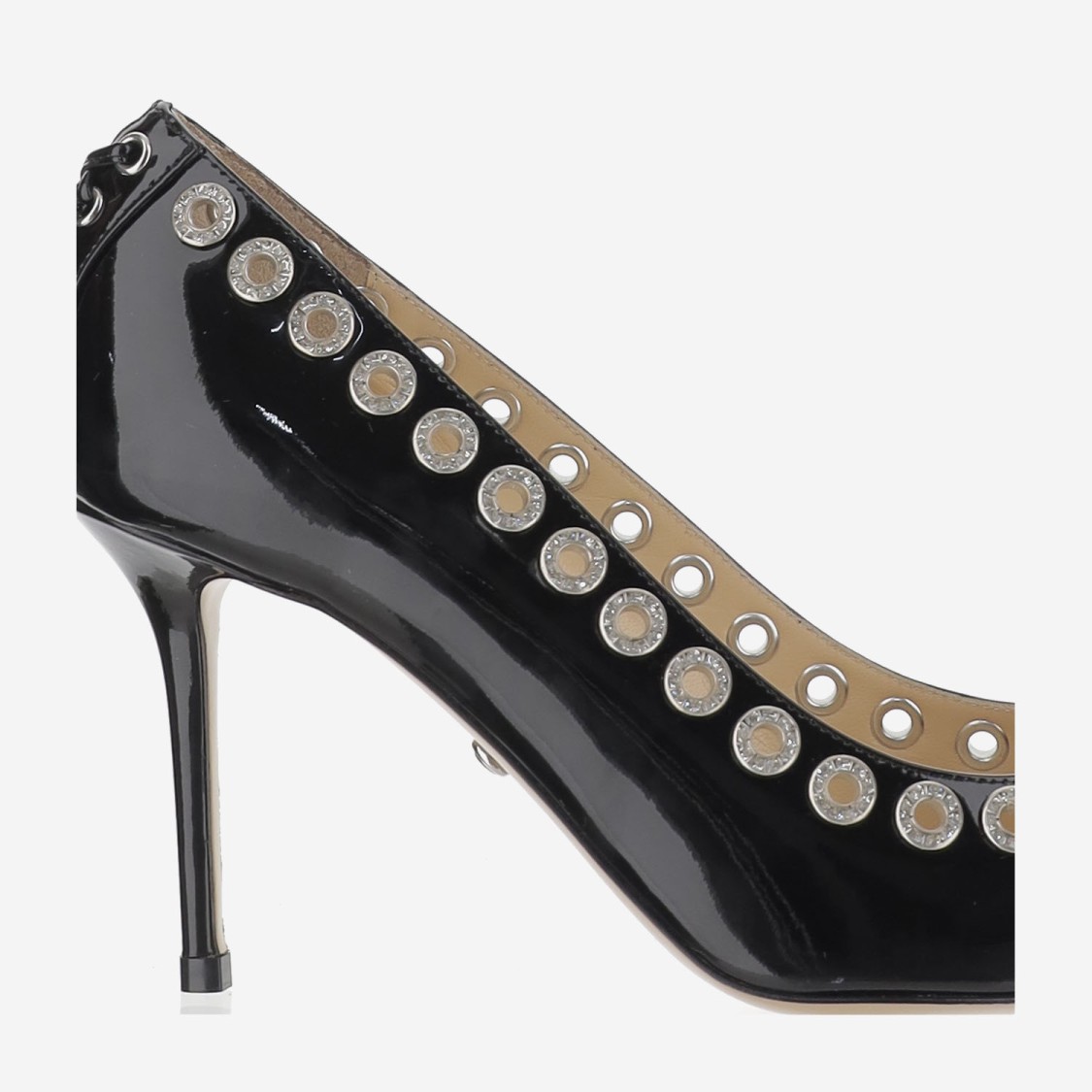 Mach&mach Mach & Mach Corset-style Crystal-embellished Pumps In Gray