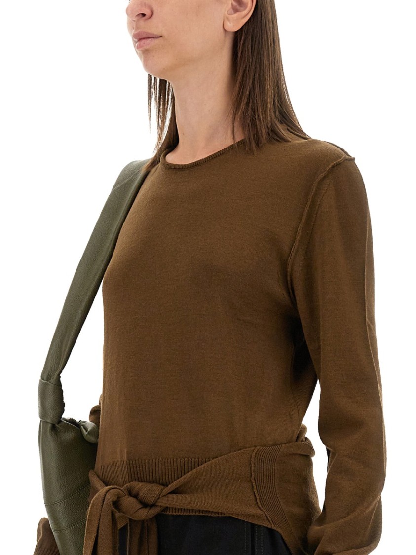 Lemaire Wool Blend Sweater In Brown