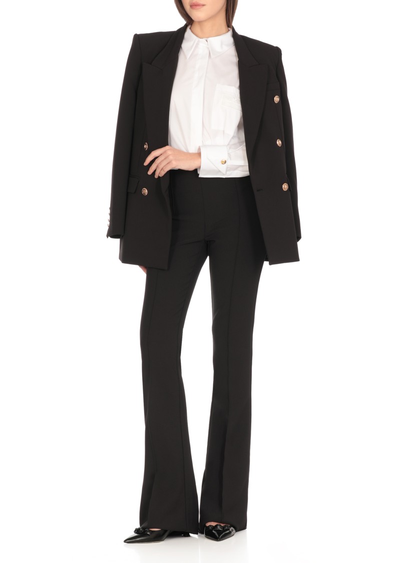 Elisabetta Franchi Shirt With Embroidered Pocket In White
