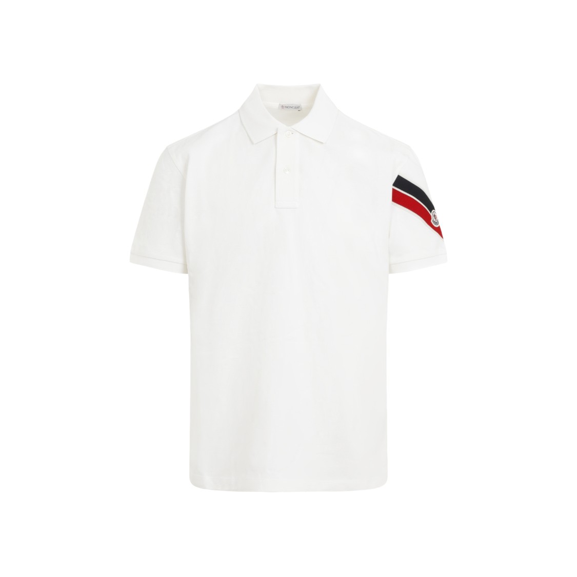 Shop Moncler White Cotton Polo