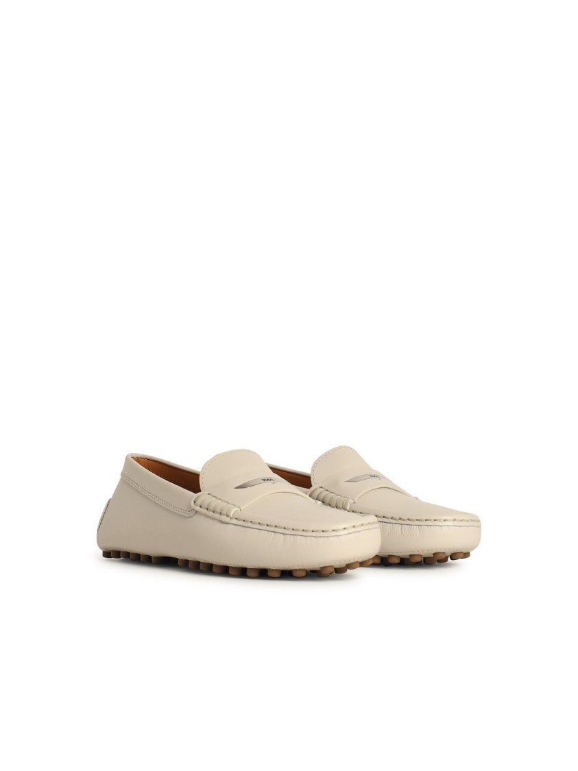 TOD'S TOD'S BEIGE LEATHER LOAFERS 