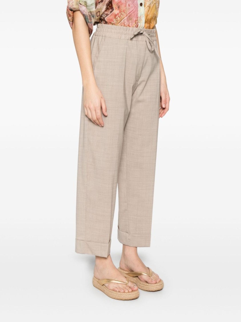 P.a.r.o.s.h Parosh Light Beige Lille25 Pants In Neutrals
