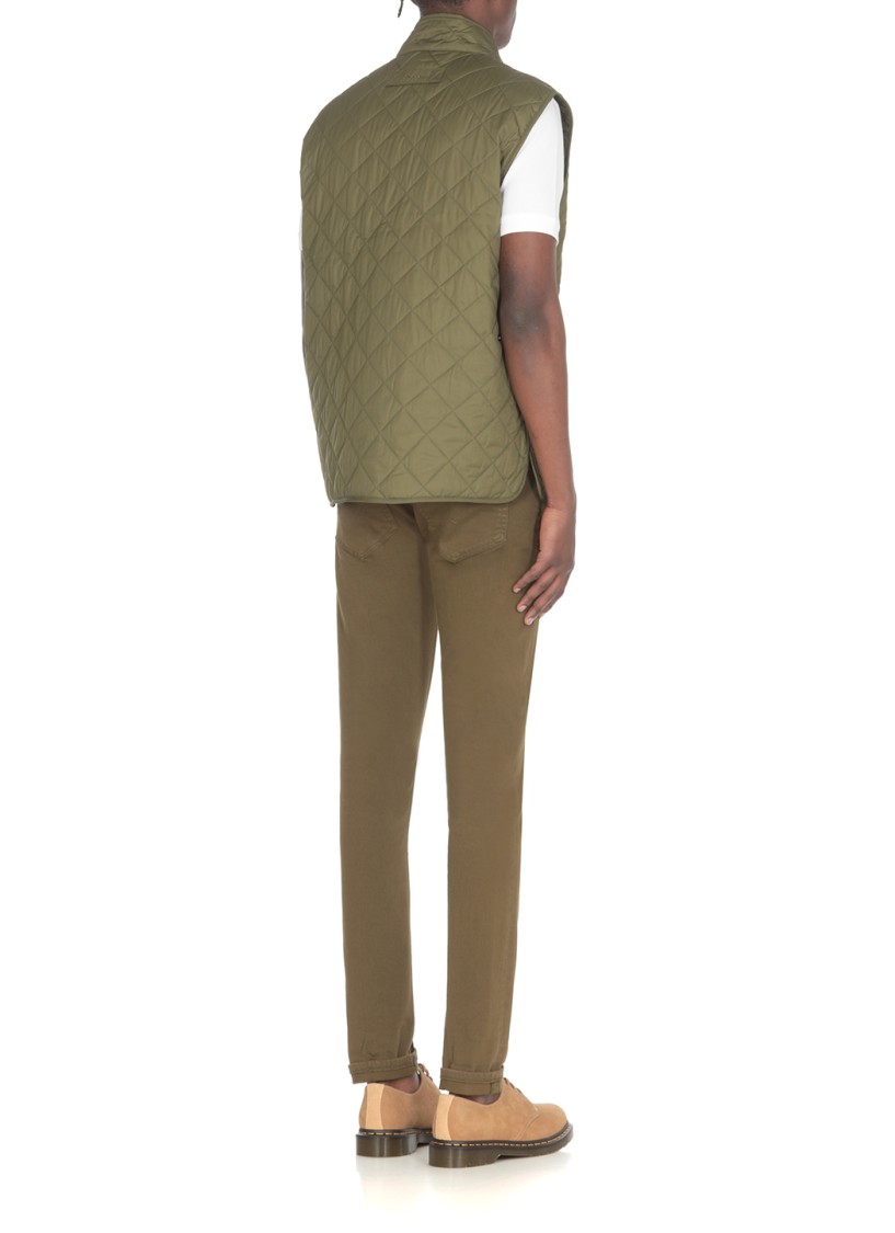 BARBOUR BARBOUR GREEN LOWERDALE SLEEVELESS JACKET