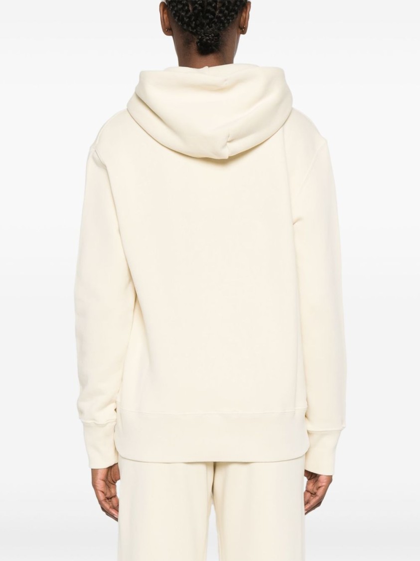 Autry Ecru Sweater With Drawstring Hood And Long Sleeves