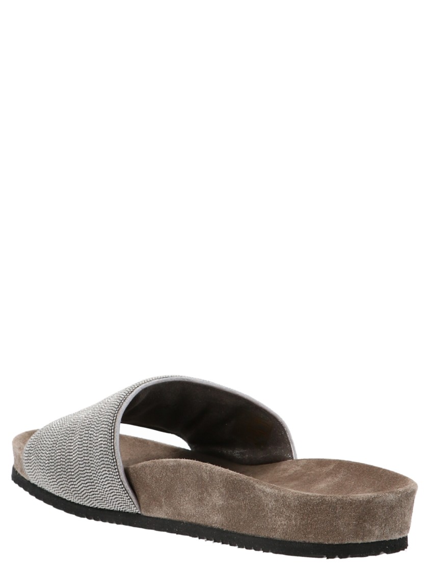 Brunello Cucinelli Monile Sandals Gray In Gray