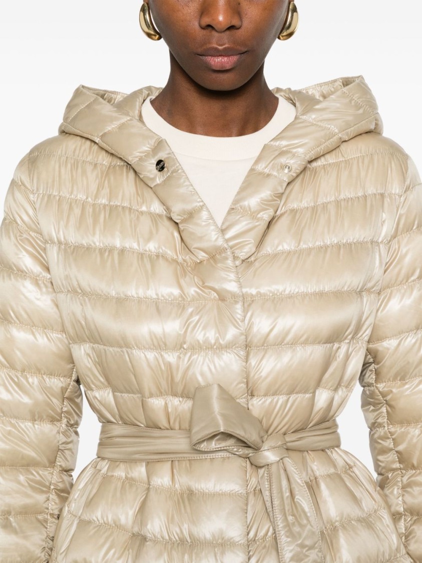 Herno Down Jacket Hooded Waist Belted