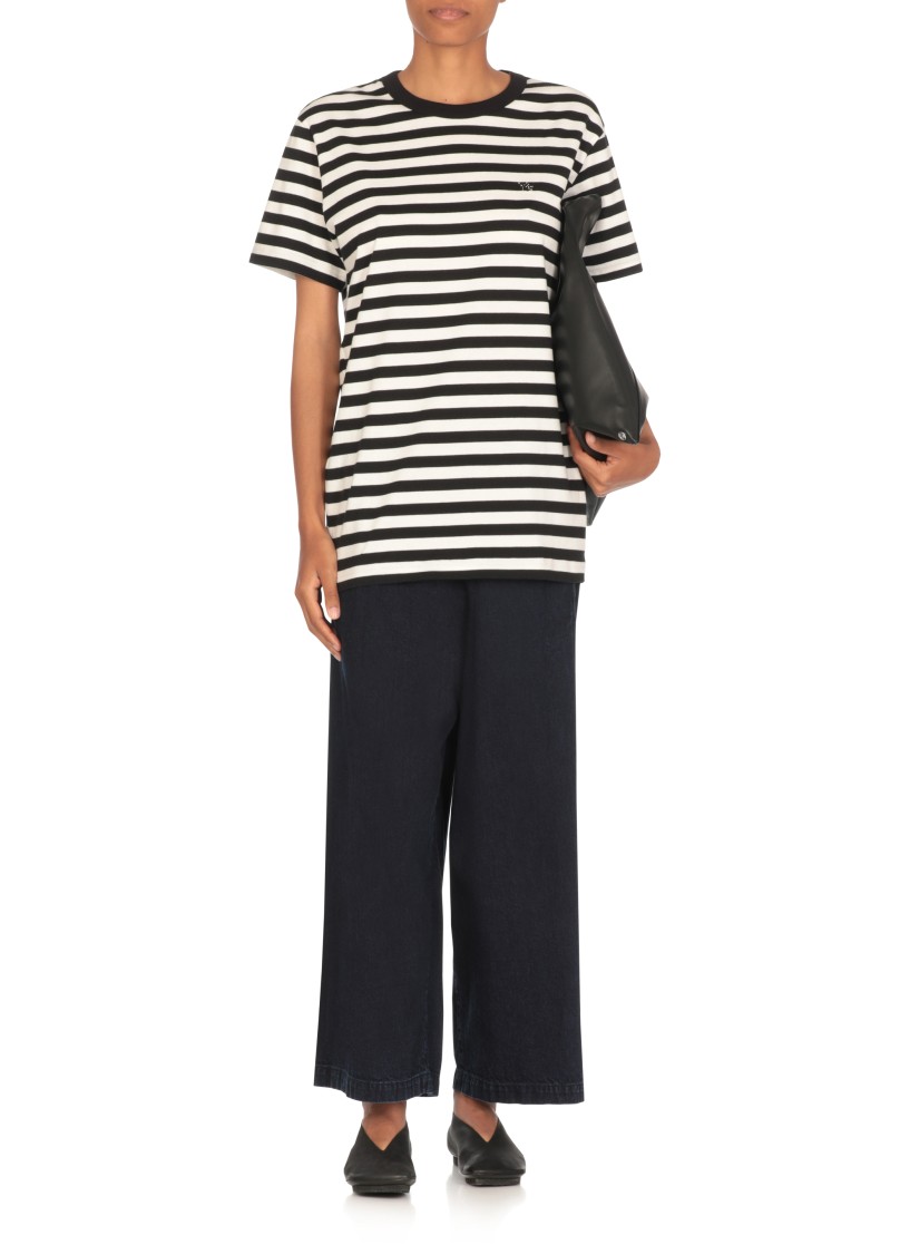 Y's Striped Sweater In Black