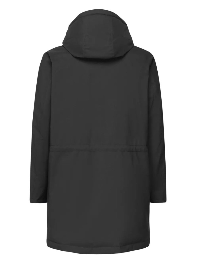 Fay Hooded Padded Coat In Black