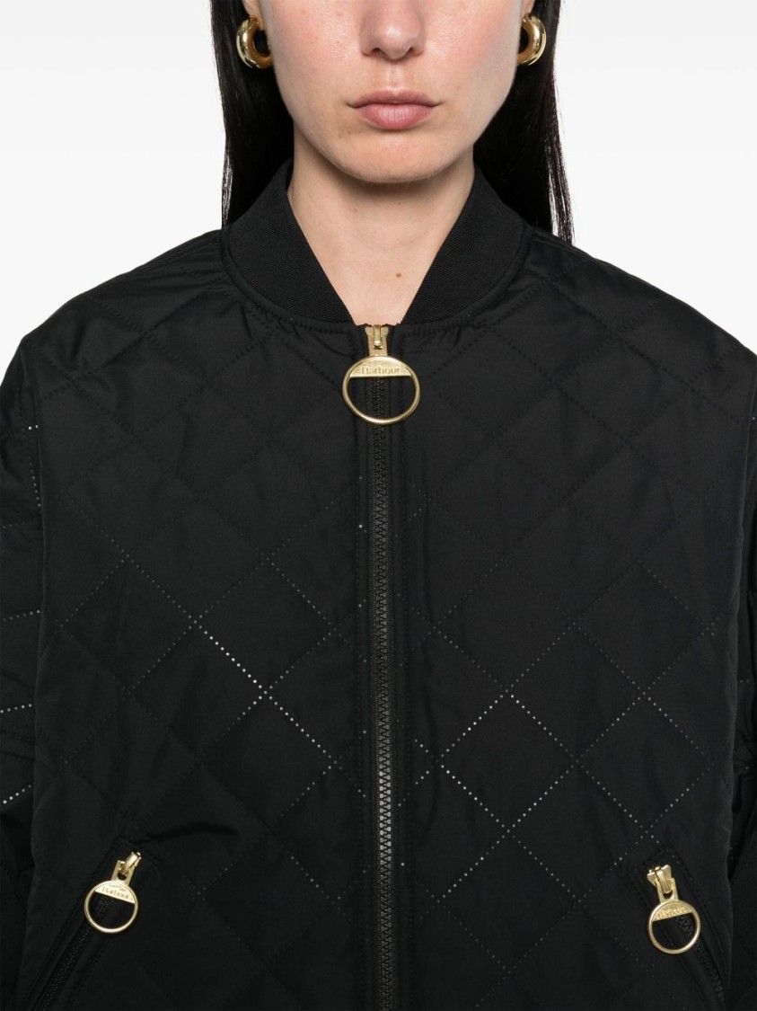 Barbour Black Polyester Emlyn Jacket In Black
