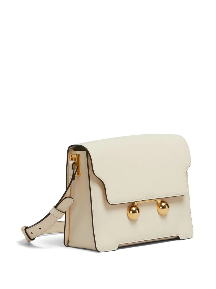 Marni Womens Shell Trunkaroo Branded-hardware Leather Shoulder Bag
