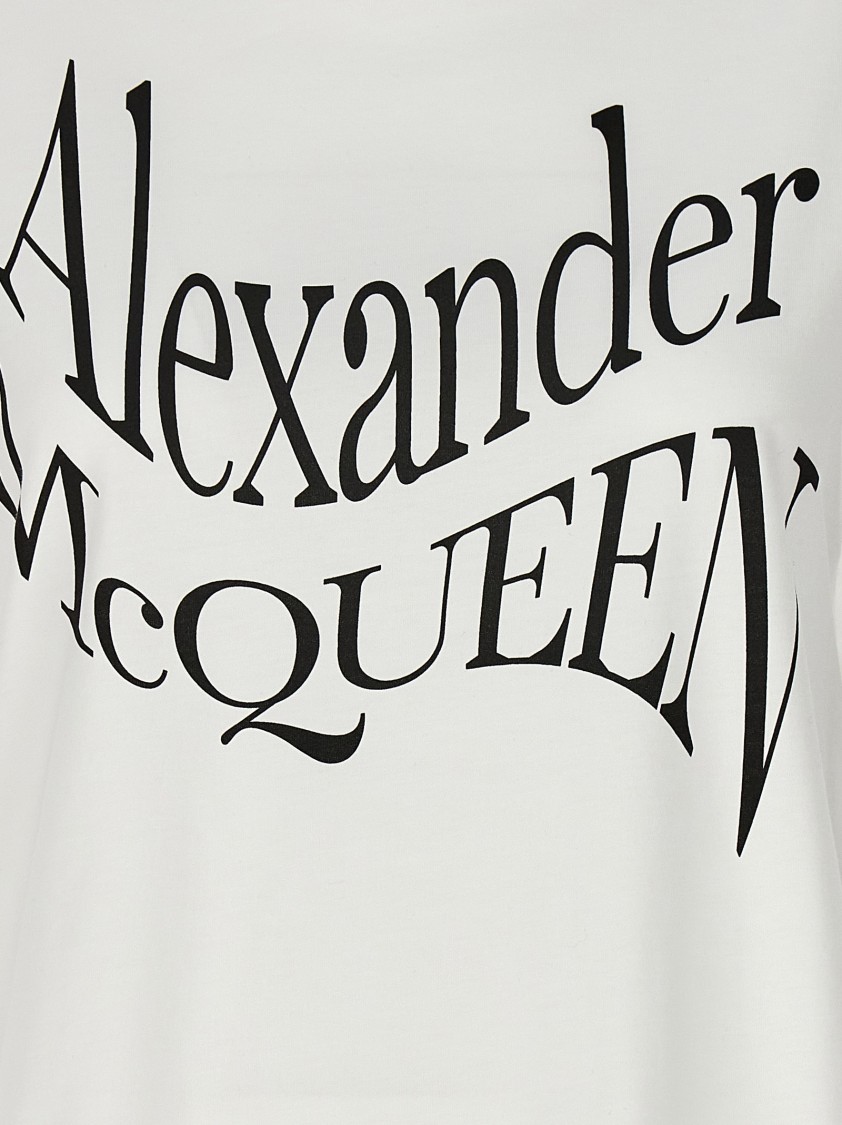 Alexander Mcqueen Alexander Mc Queen Logo Print T Shirt In White