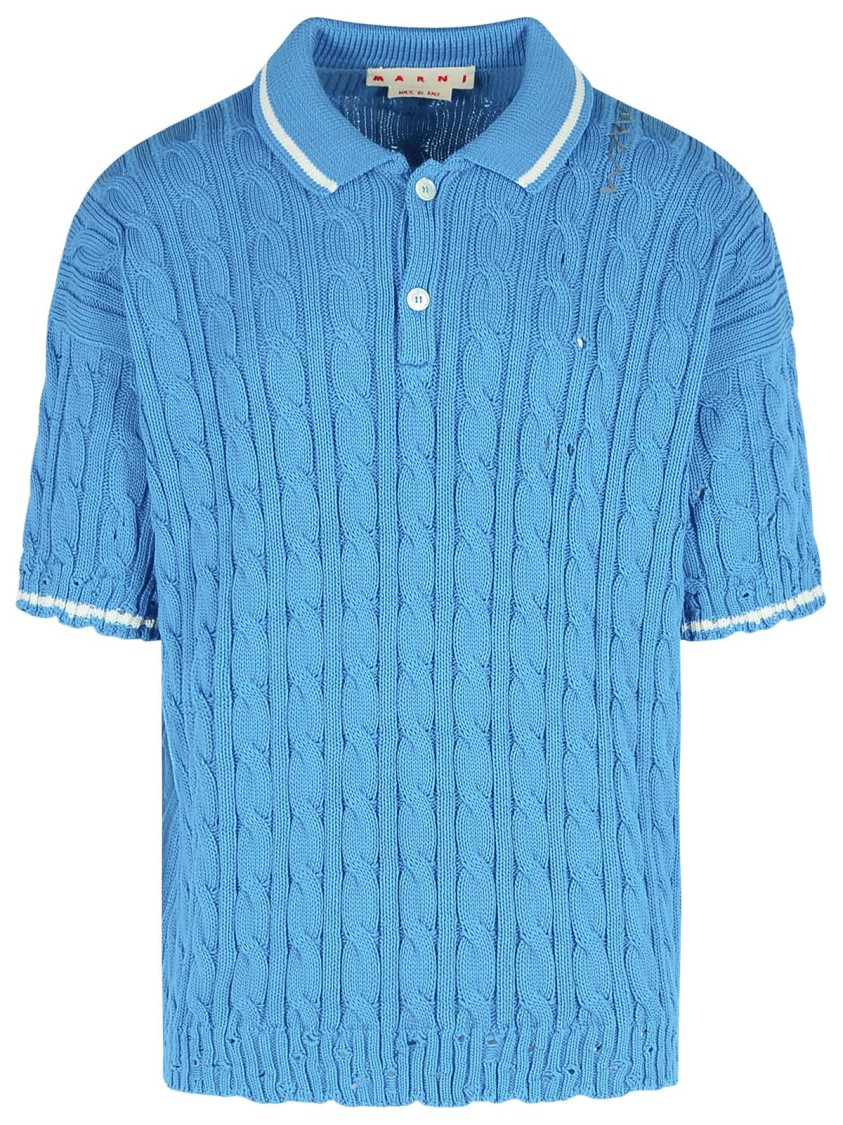 【送料&関税込】Marni Polo Shirt In Light Blue Cotton Polo Shirt In Light Blue Cotton | eBay