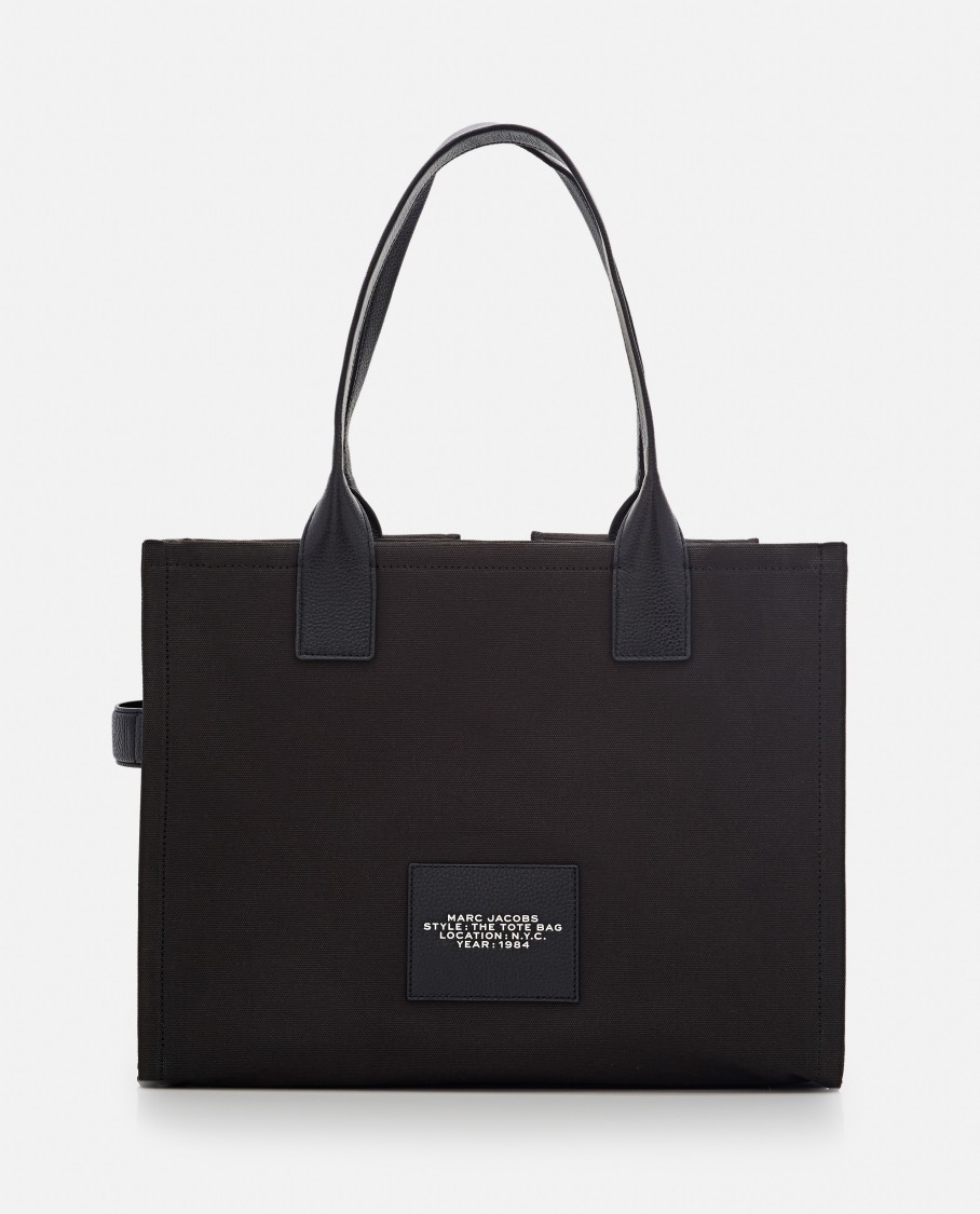 Marc Jacobs The Cargo Canvas Large Tote Bag In Black In Black
