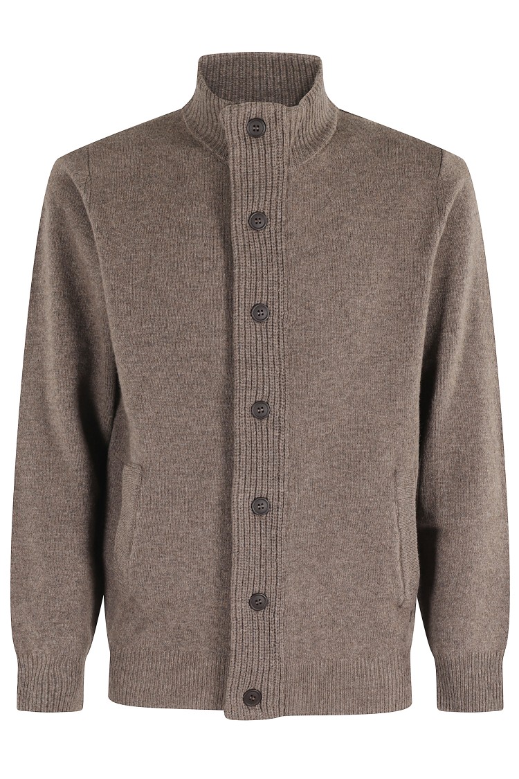 Barbour Essential Patch Cardigan With Textured Knit And Elbow Patches In Pink