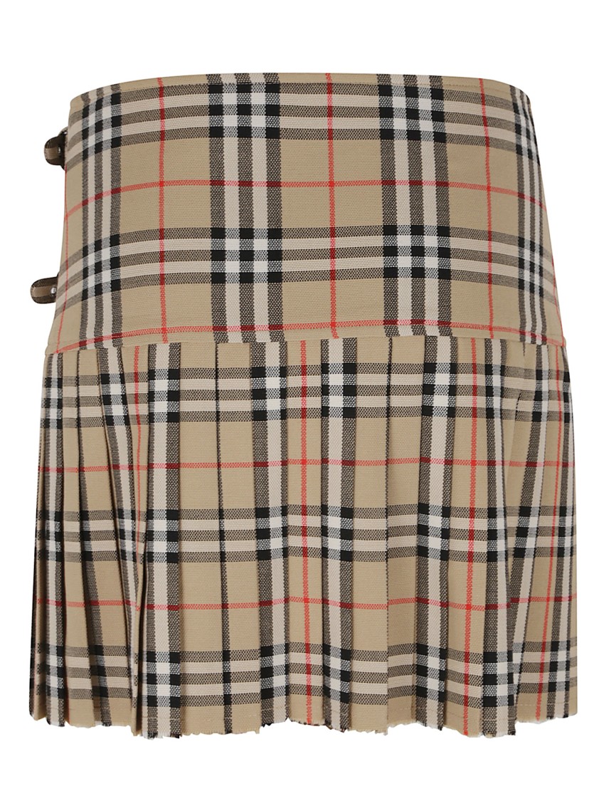 Burberry Woven Wool Mini Kilt In Multi
