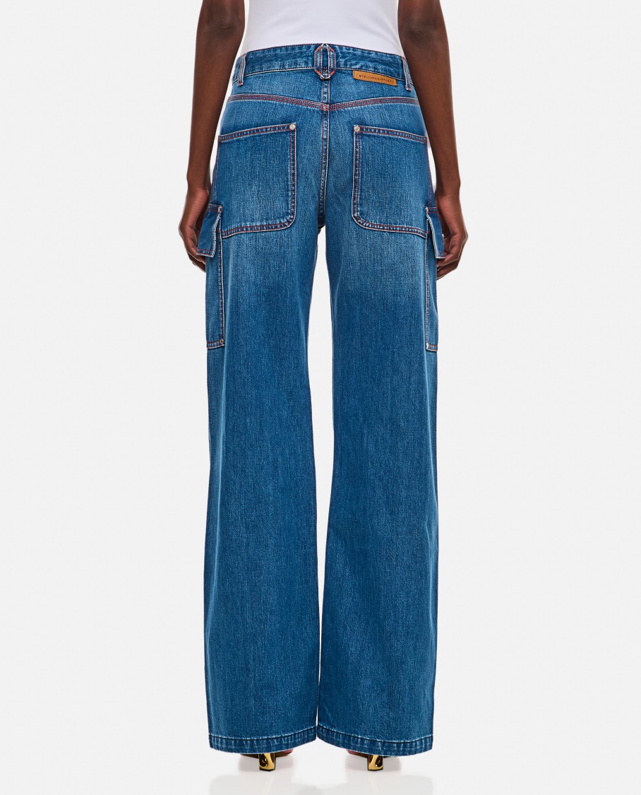 Stella Mccartney Front Zip Cargo Denim Jeans | THE LIST