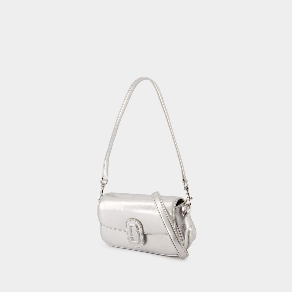 MARC JACOBS MARC JACOBS THE SMALL SHOULDER BAG - LEATHER - SILVER