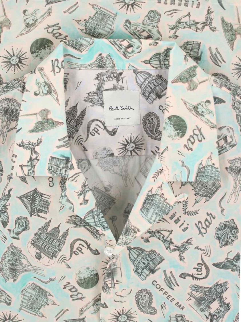 Shop Paul Smith "souvenir" Shirt – Aqua Green