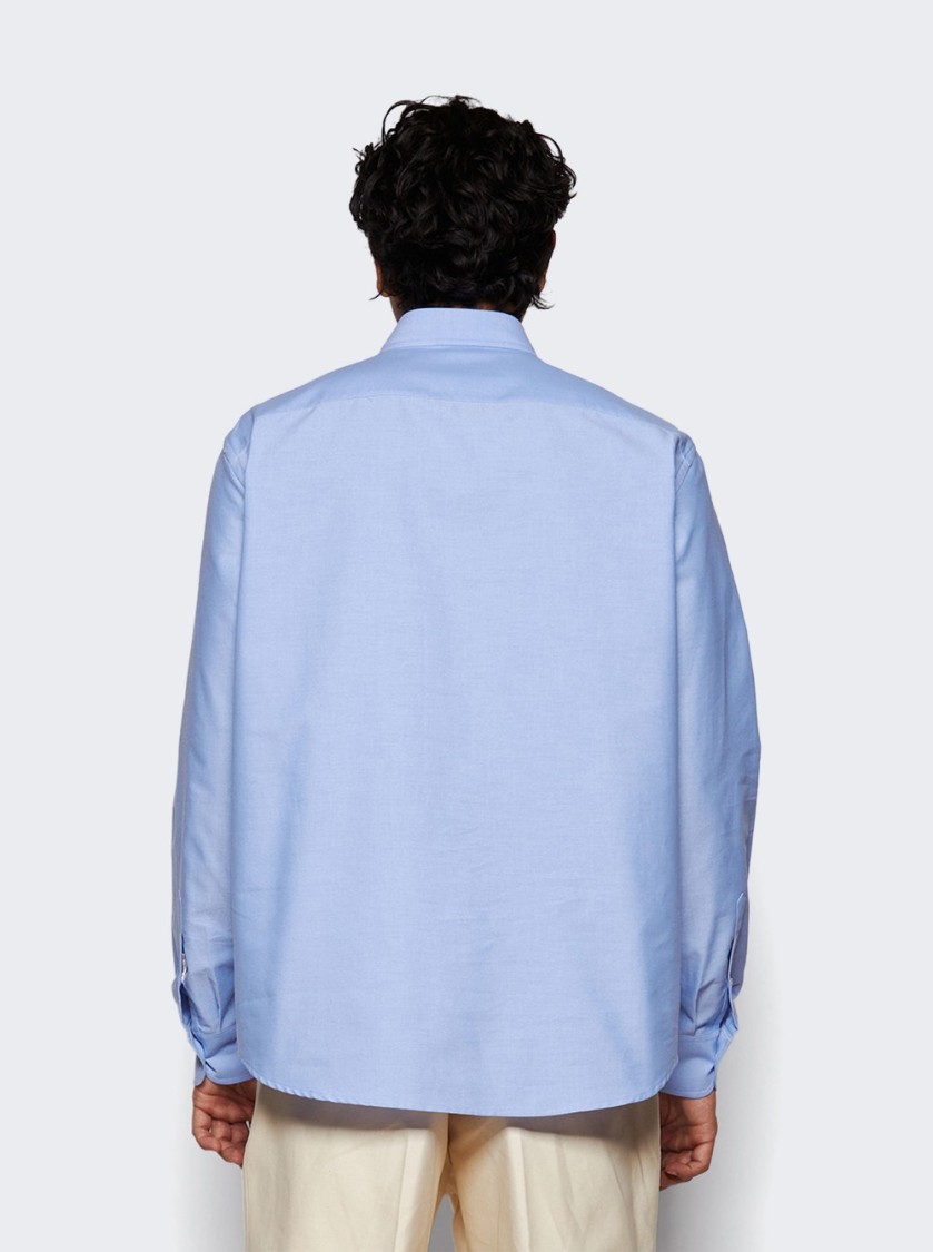 Valentino Camicia Maniche Lunghe Celeste In Blue