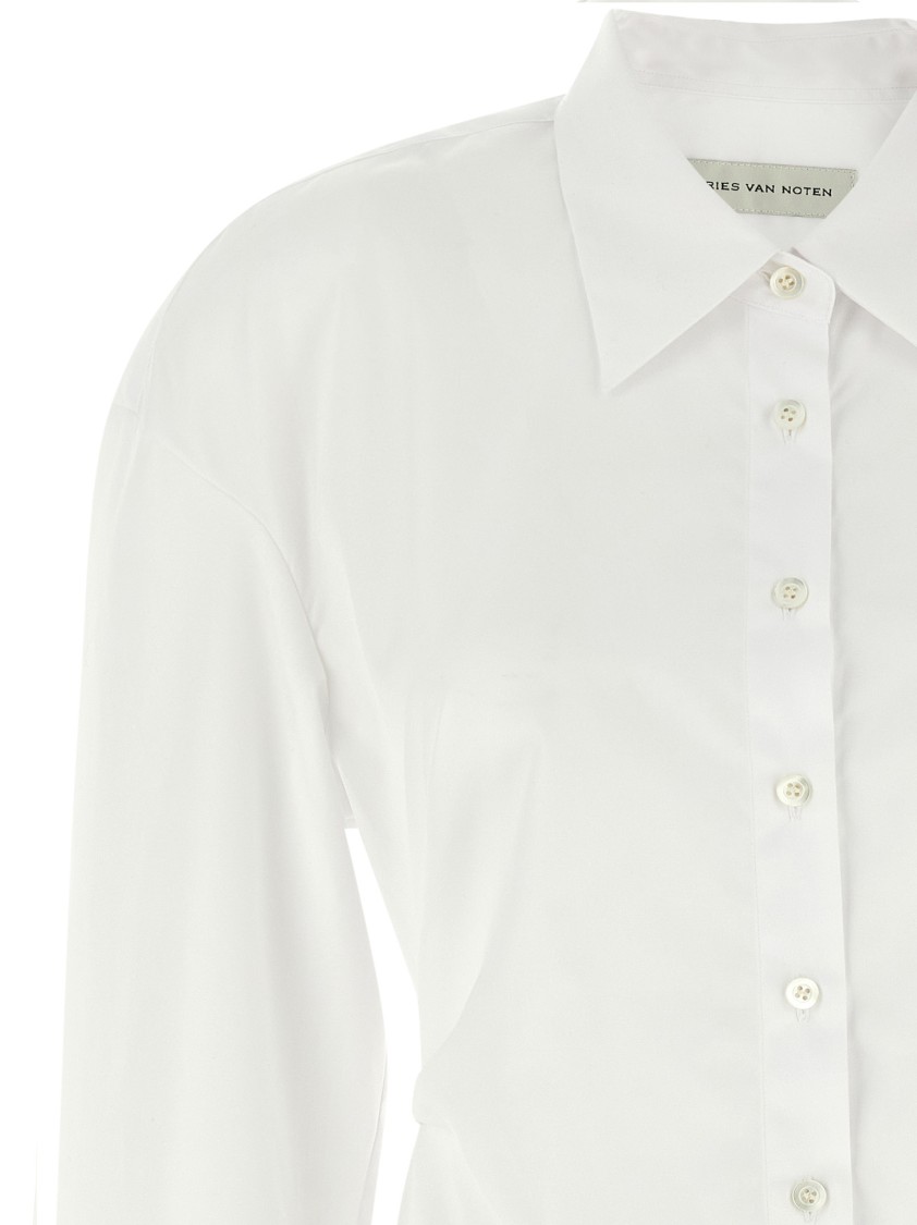 Dries Van Noten Women Built-in Belt Shirt In White
