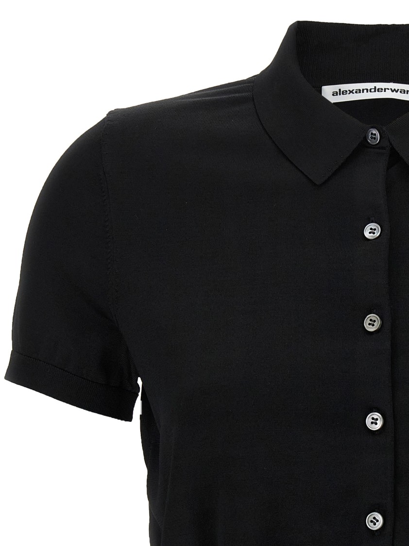 Tシャツ・カットソー T By Alexander Wang Logo Patch Polo Shirt Alexander Wang T T By Alexander Wang Logo Patch Polo Shirt
