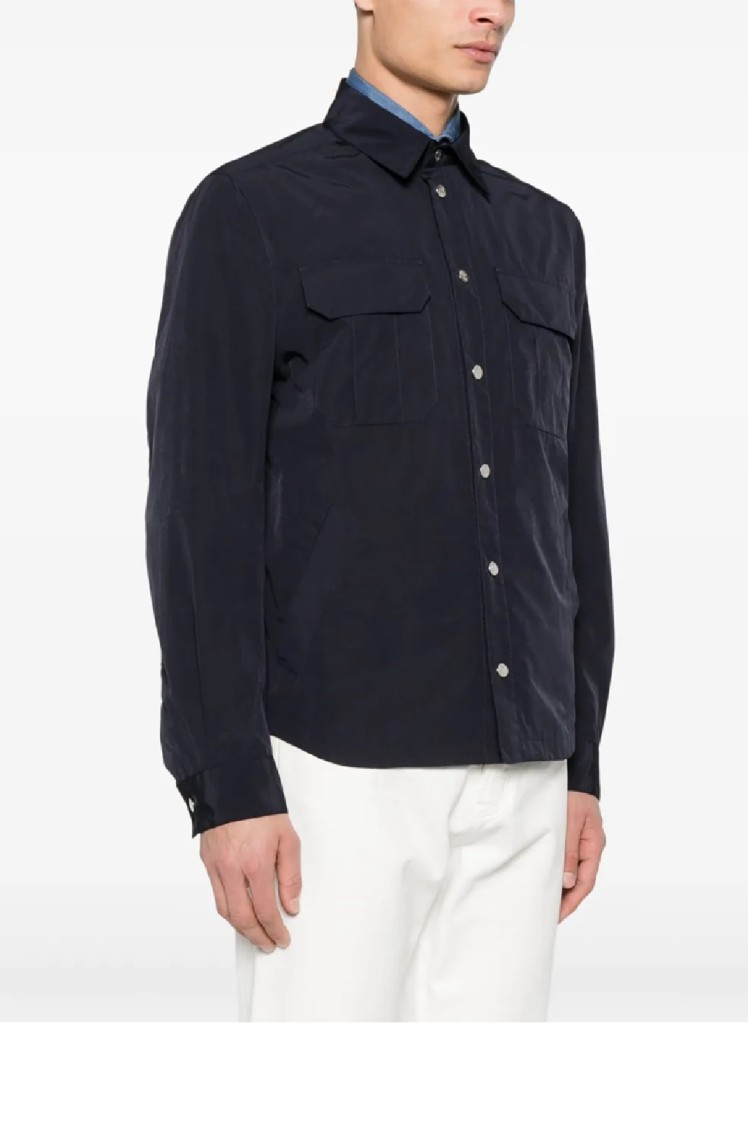 Brunello Cucinelli Logo-buttons Jacket In Blue