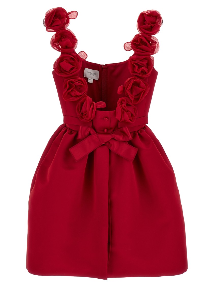 Giambattista Valli Satin Mini Dress With Structured Balloon Skirt