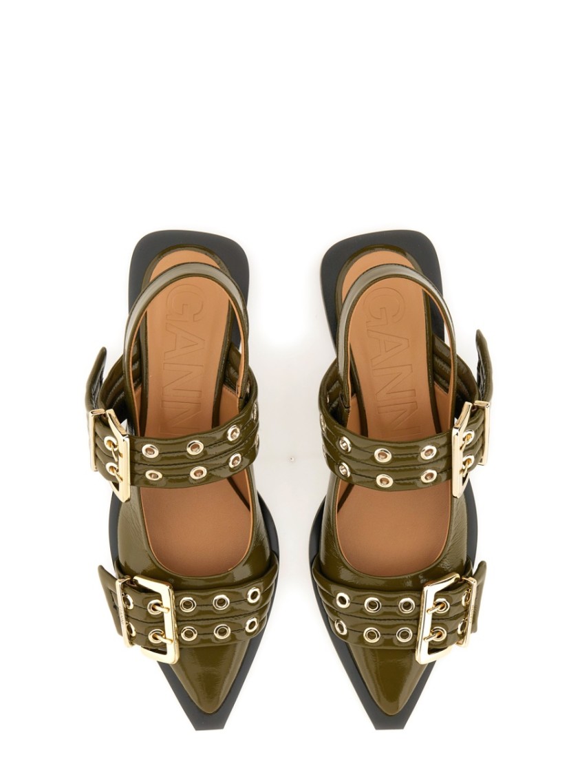 GANNI GANNI BALLERINA WITH BUCKLE