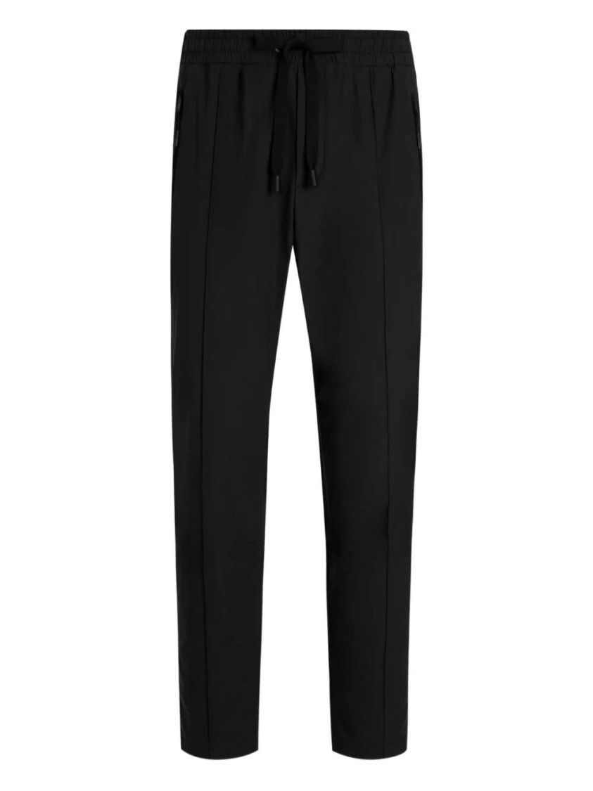 Dolce & Gabbana Pressed-crease Trousers In Black
