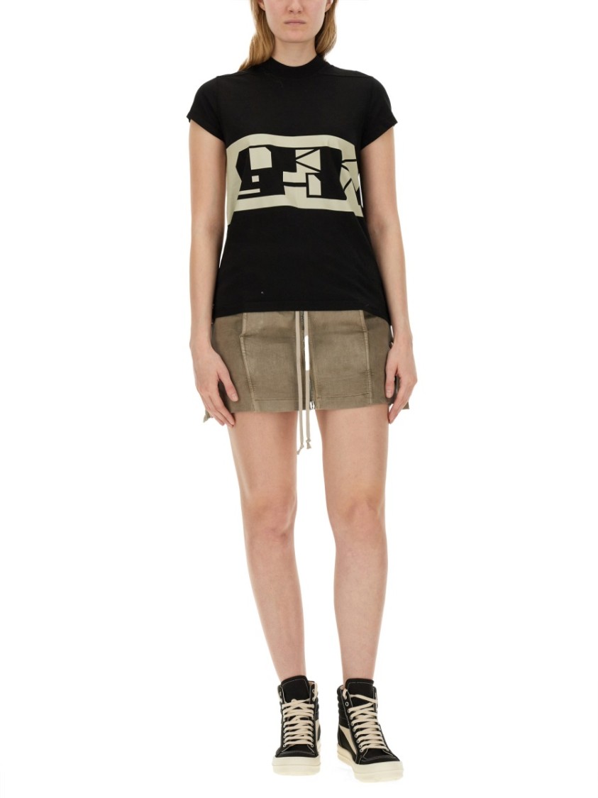 Rick Owens Drkshdw Mini Lido Skirt In Neutrals