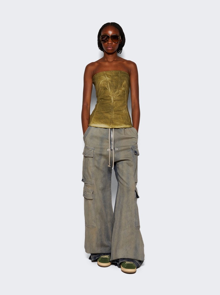 Rick Owens Drkshdw Drkshdw By Rick Owens Porterville Stretch Denim Bustier Top
