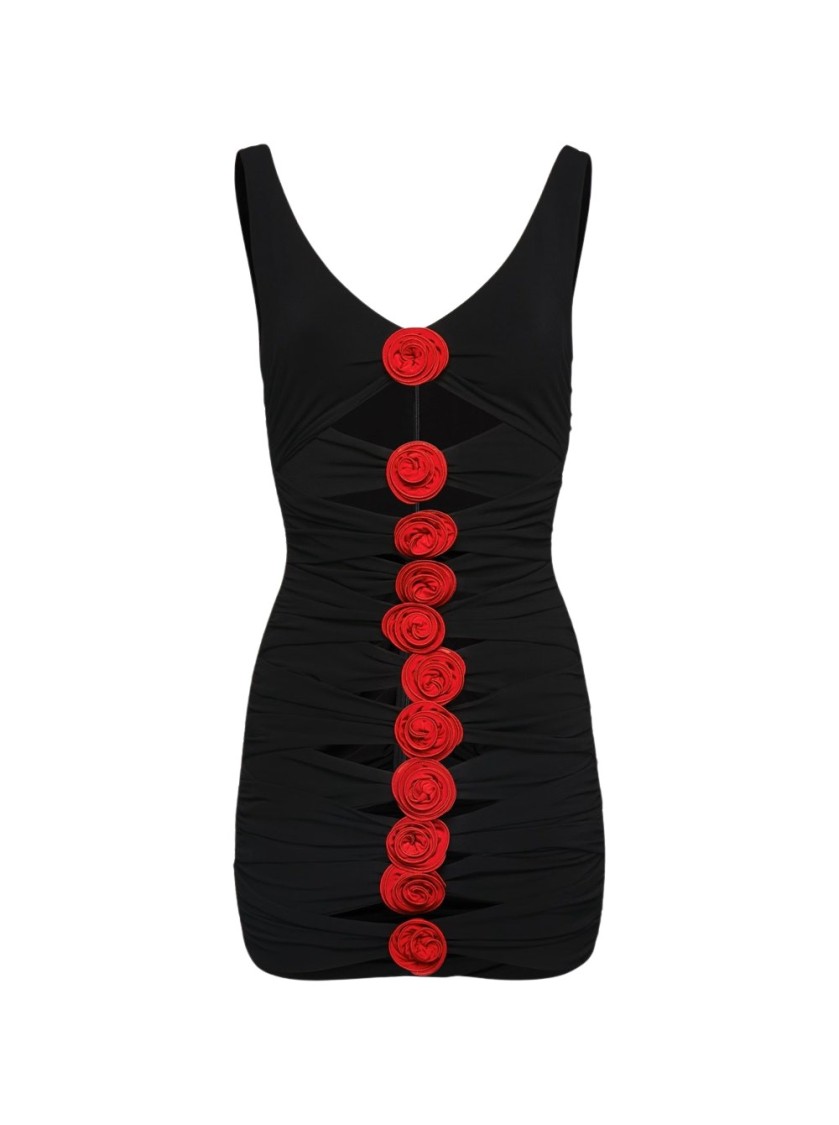 Magda Butrym Contrast Bandage Flower Dress