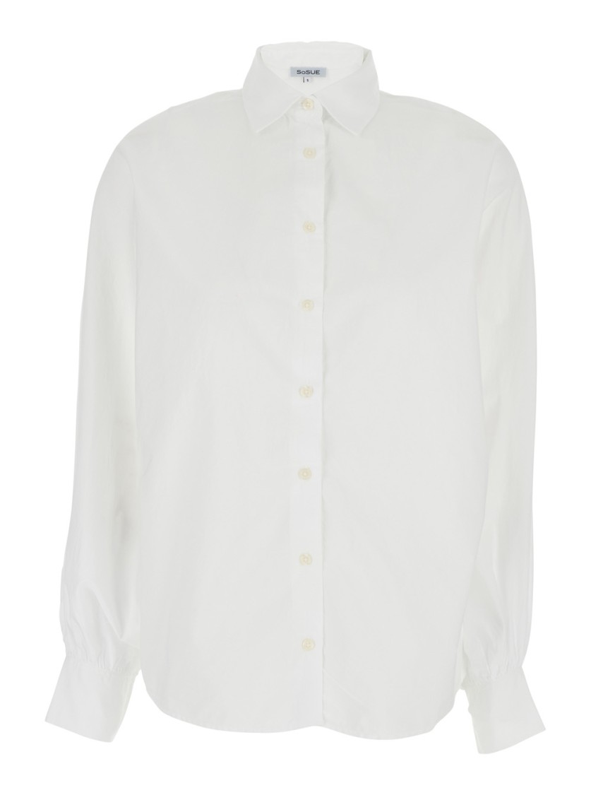 Shop Sosue Antonia' White Blouse With Classic Collar