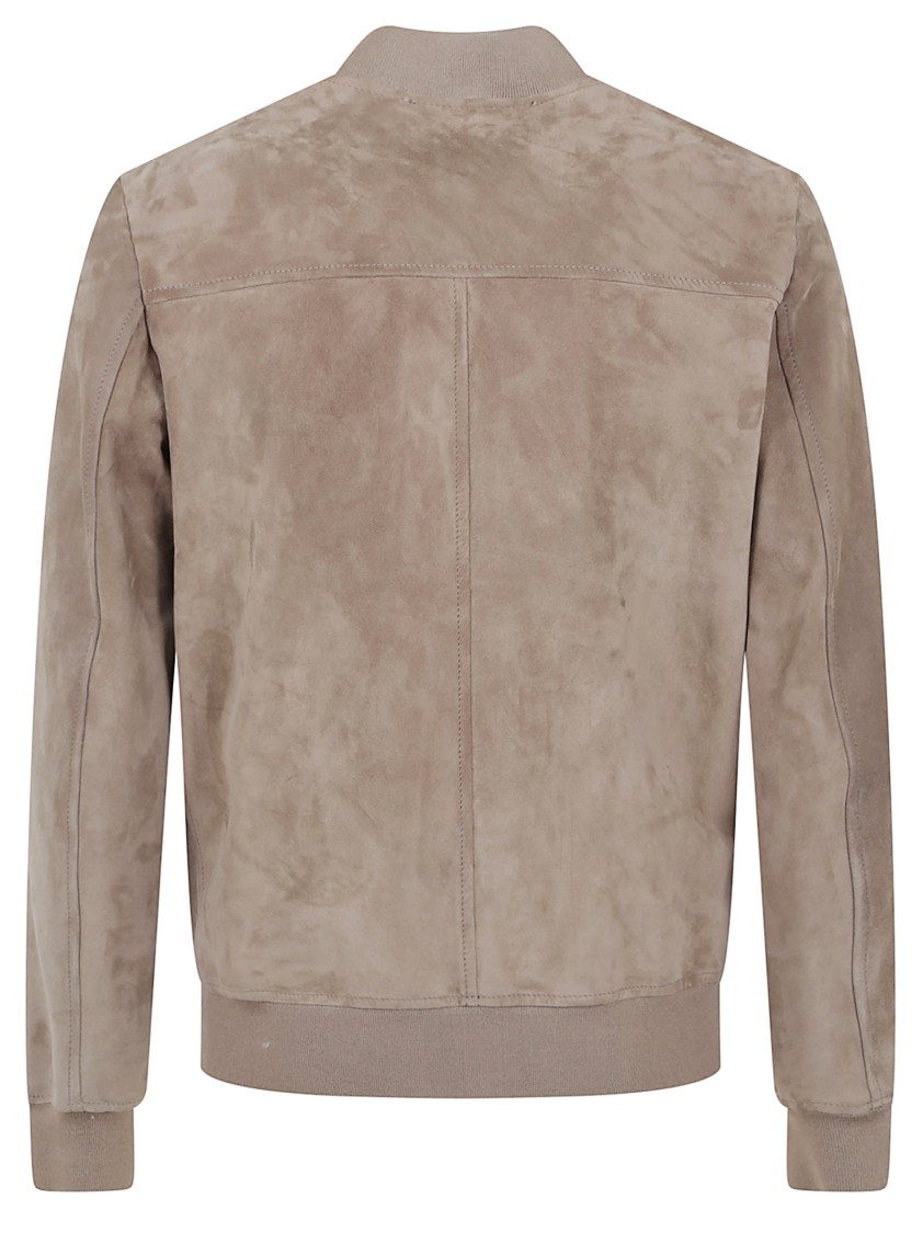 Salvatore Santoro Lamb Leather Jacket With Button-up Front In Brown