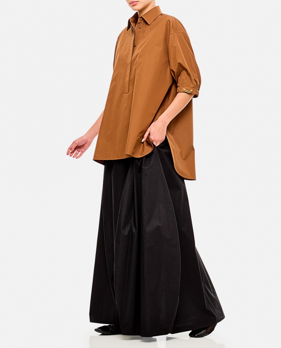The Latest Full-length Skirt With Side Pockets And Pleated Design