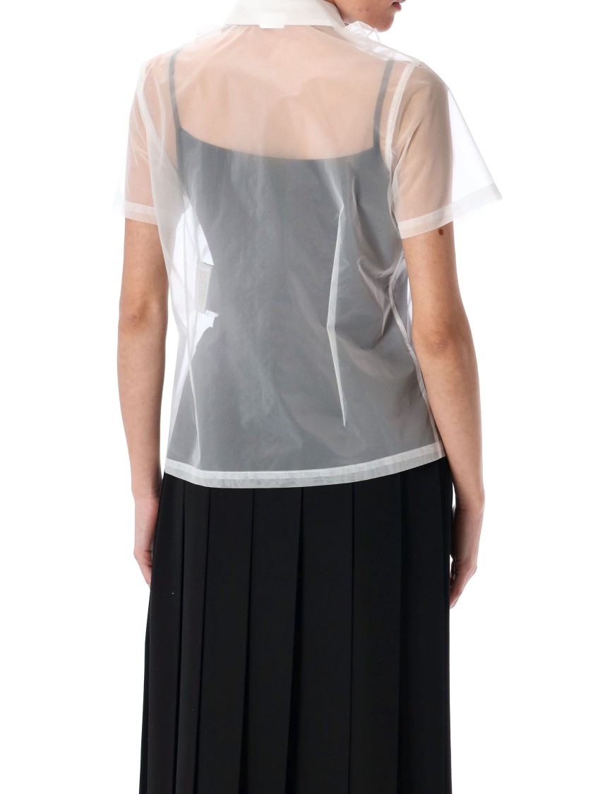 Shop Comme Des Garçons Peter Pan Collar Tulle Shirt