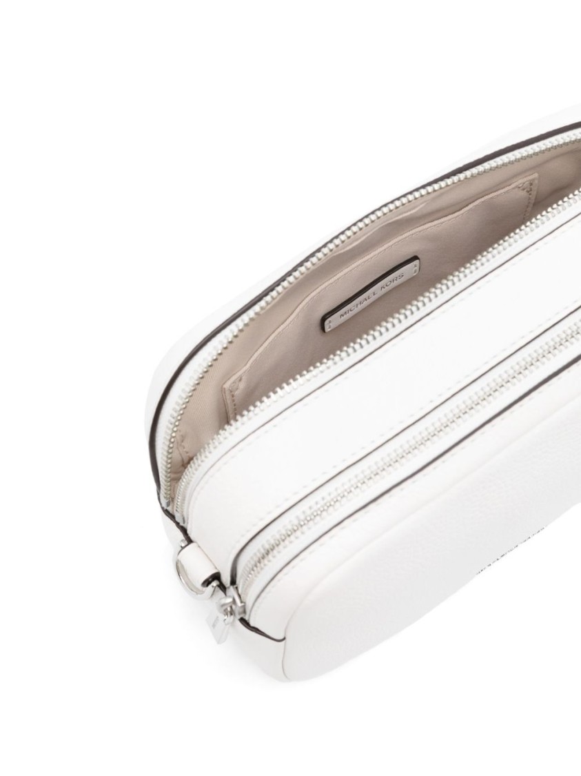 MICHAEL KORS MICHAEL KORS WHITE CALFSKIN SHOULDER BAG WITH CHAIN STRAP